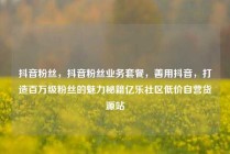 抖音粉丝,抖音粉丝业务套餐,善用抖音,打造百万级粉丝的魅力秘籍亿乐社区低价自营货源站