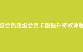 卡盟qq超级会员 - QQ超级会员卡盟:提升QQ特权体验!
