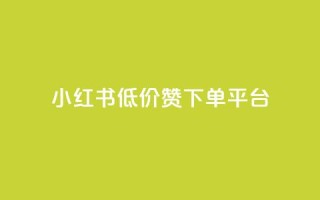 小红书低价赞下单平台 - 小红书优惠购点平台,低价推广快速下单~