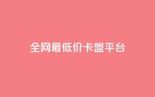 全网最低价卡盟平台 - 王者荣耀主页平台