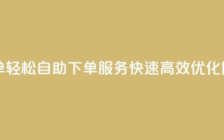 自助下单dy(轻松自助下单DY服务,快速高效优化网站排名)