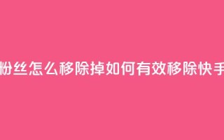快手粉丝怎么移除掉(如何有效移除快手粉丝)