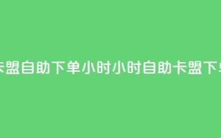 卡盟自助下单24小时(24小时自助卡盟下单)