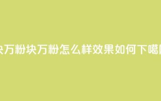 1块1万粉 - 1块1万粉怎么样,效果如何?~