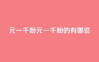 dy10元一千粉(10元一千粉的dy有哪些？)
