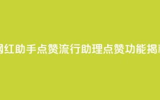 网红助手点赞(流行助理点赞功能揭秘)
