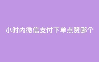 24小时内微信支付下单,点赞哪个?