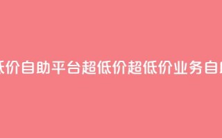 dy业务低价自助平台超低价(超低价DY业务自助平台)