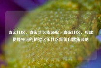 直客社区,直客社区货源站,直客社区,构建便捷生活的桥梁亿乐社区低价自营货源站