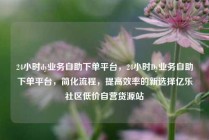 24小时dy业务自助下单平台,24小时Dy业务自助下单平台,简化流程,提高效率的新选择亿乐社区低价自营货源站
