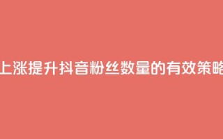 抖音粉丝如何上涨 - 提升抖音粉丝数量的有效策略与技巧!