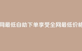 dy自助下单全网最低 - dy自助下单,享受全网最低价格优惠!