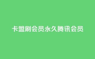 卡盟刷会员永久腾讯会员 - 永久腾讯会员,轻松获取,卡盟VIP优惠!~