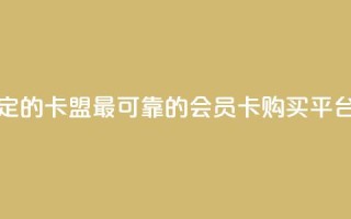 刷会员最稳定的卡盟 - 最可靠的会员卡购买平台推荐!