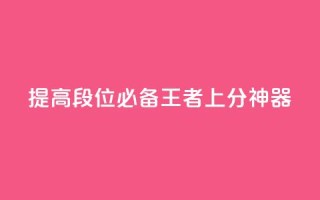 提高段位必备！王者上分神器