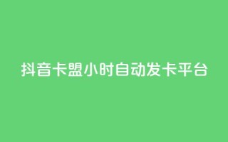 抖音卡盟24小时自动发卡平台,快手抖音双击24小时下单网站 - 卡盟平台qq业务 - 抖音低价