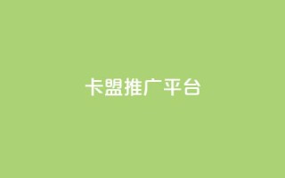 卡盟推广平台 - 卡盟推广平台:助您事业繁盛的推广利器~