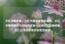 小红书播放量,小红书播放量有收益吗,小红书播放量飙升的秘密武器—让你的作品瞬间爆红!亿乐社区低价自营货源站