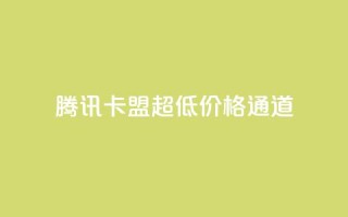 腾讯QQ卡盟超低价格通道