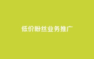 低价ks粉丝业务推广