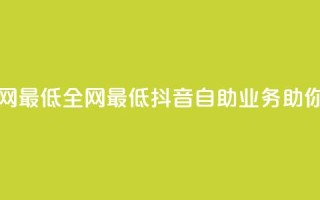 抖音自助业务全网最低 - 全网最低抖音自助业务助你轻松营销!