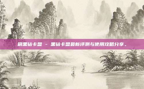 刷黑钻卡盟 - 黑钻卡盟最新评测与使用攻略分享。  第1张