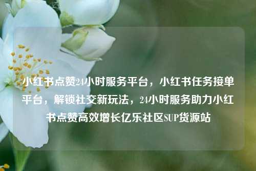 小红书点赞24小时服务平台，小红书任务接单平台，解锁社交新玩法	，24小时服务助力小红书点赞高效增长亿乐社区SUP货源站  第1张
