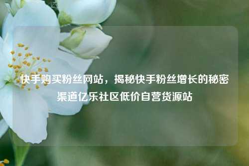 快手购买粉丝网站，揭秘快手粉丝增长的秘密渠道亿乐社区低价自营货源站  第1张