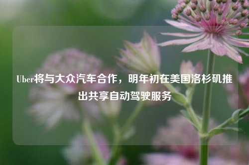 Uber将与大众汽车合作，明年初在美国洛杉矶推出共享自动驾驶服务  第1张