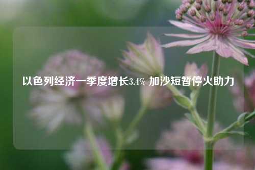 以色列经济一季度增长3.4% 加沙短暂停火助力  第1张